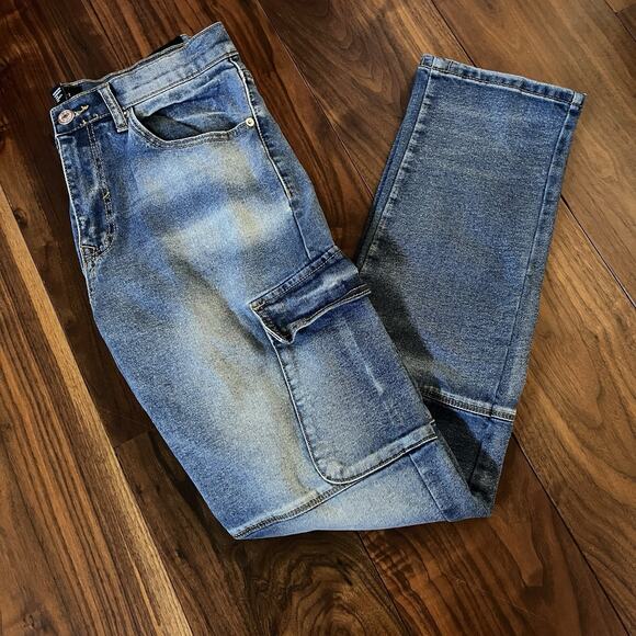 Forever 21 Slim Cargo Jeans Size 32 - Picture 1 of 11